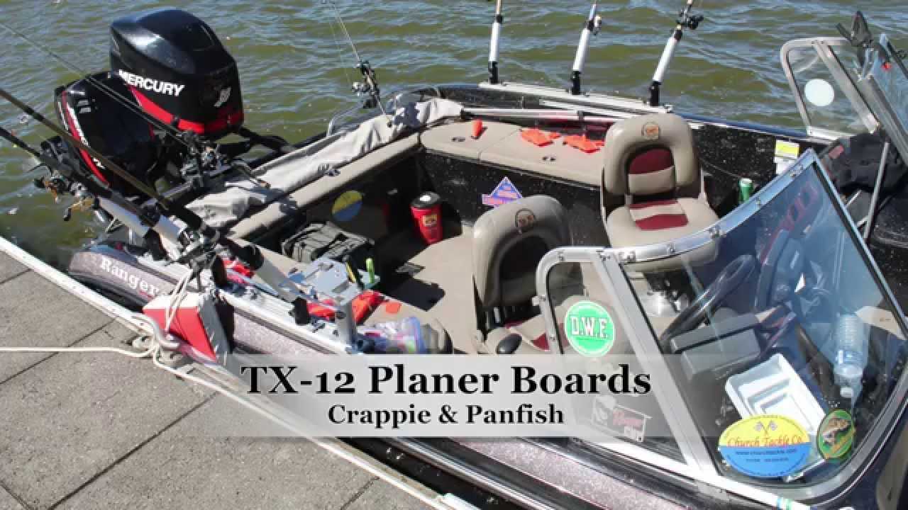 Church Tackle TX-12 Planner Boards with Flag for Crappie