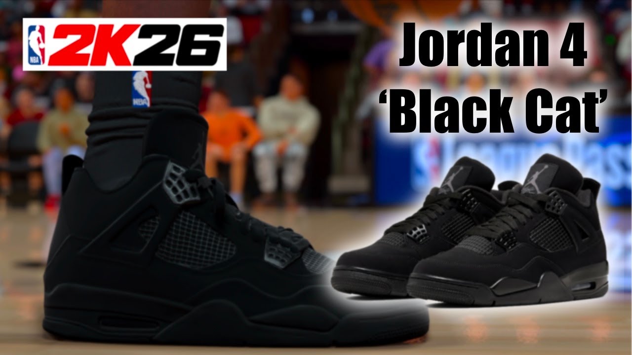 NBA 2K26 Shoe Creator - Jordan 4 Black Cat