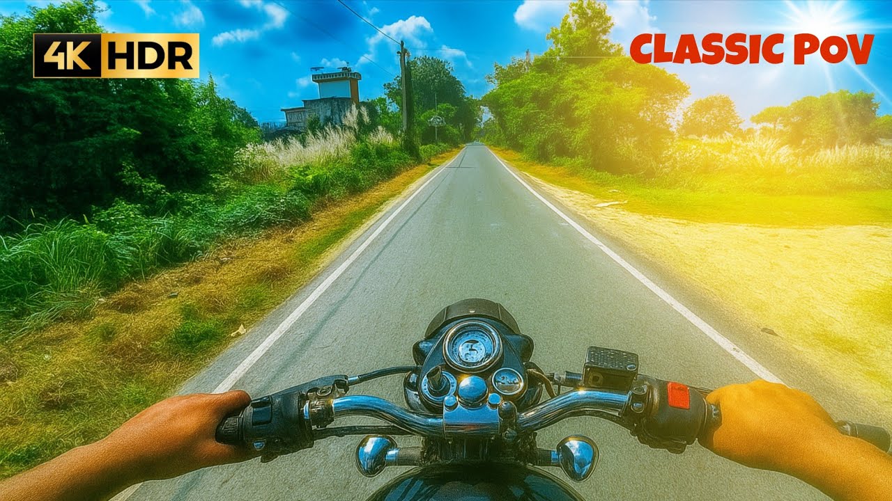 Royal Enfield Classic 350 POV Ride | Pure Exhaust Sound in 4K HDR | ASMR Ride #Shorts