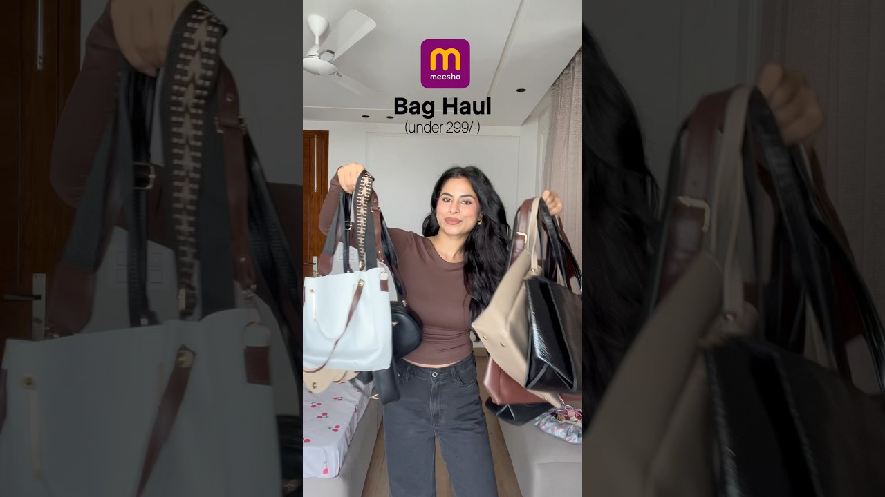 MEESHO BAG HAUL under 299/-😍 #meesho #meeshohaul #baghaul #affordablebags #onlineshopping #inshort
