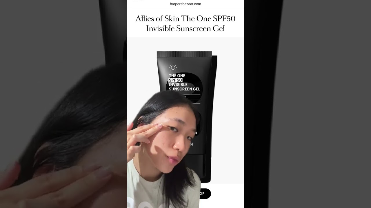 one of the best invisible sunscreens for summer as seen on @HarpersBazaar 🖤✨ #shorts #skincare #spf