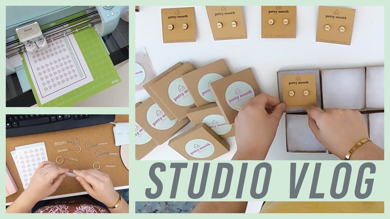 studio vlog 06 - etsy shop owner point of view, making & packing orders, opening new goodies