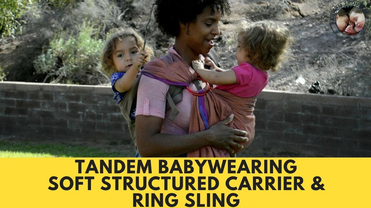 Tandem Babywearing Ring Sling and Soft Structured Carrier