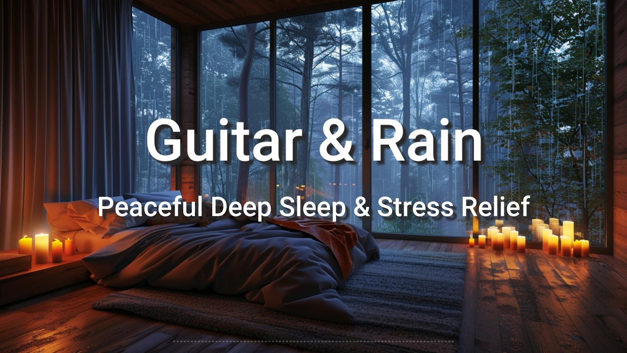 【Music For Deep Sleep】Soft Guitar and Rain Sounds | Peaceful Deep Sleep & Stress Relief