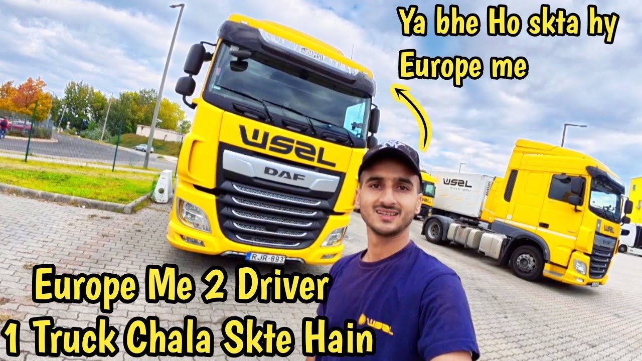 In Europe, 2 drivers can drive 1 truck ❤️