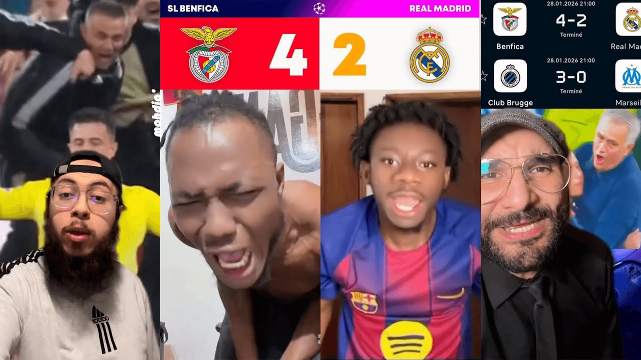 LES SUPPORTEURS DU REAL MADRID EN COLERE ET EN PLEURES APRES LA DEFAITE 4-2 FACE AU BENFICA | MOHDIA