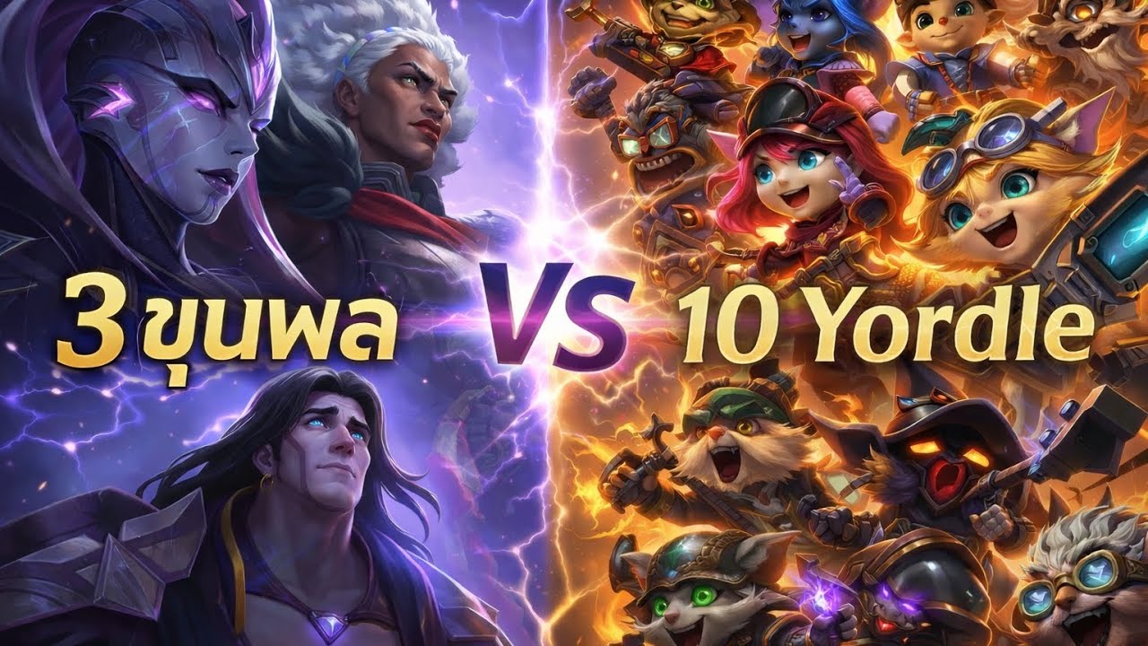 3 ขุนพล vs 10 Yordle #goldenspatula #TiawTiaw