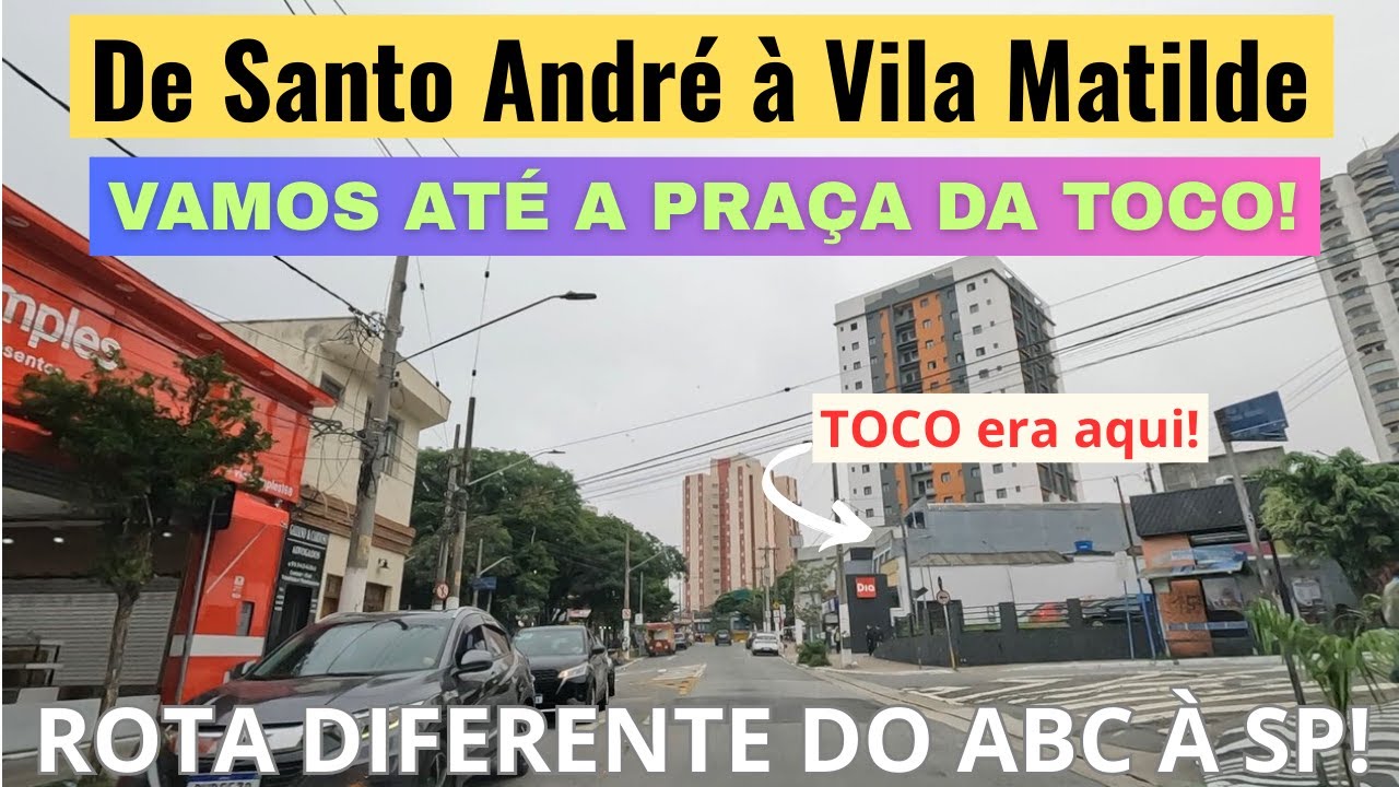 Passeio de Santo André (ABC) à Vila Matilde na Praça da Toco (São Paulo) por rota alternativa!