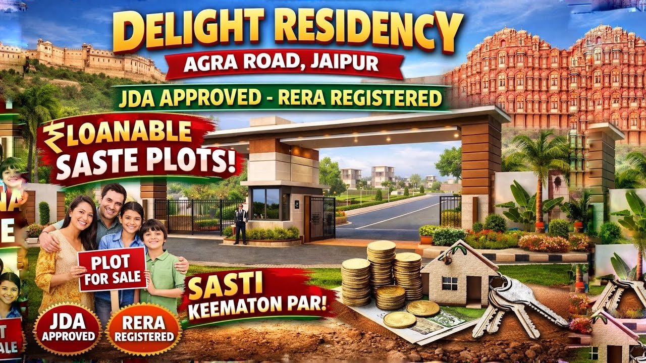 Agra Road Jaipur Best Plot Deal | Delight Residency | JDA + RERA Approved | Saste Plots