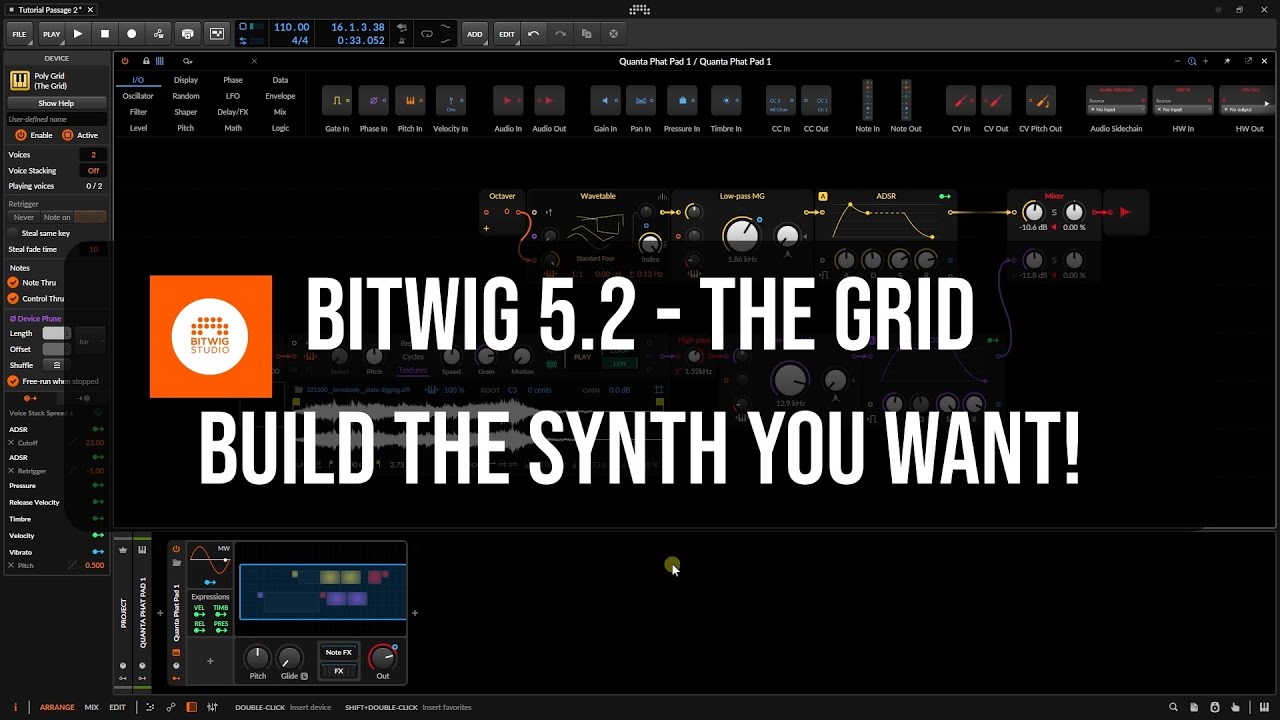 Learn Bitwig 5.2  |  Build the Synth YOU Want!  |  Poly Grid