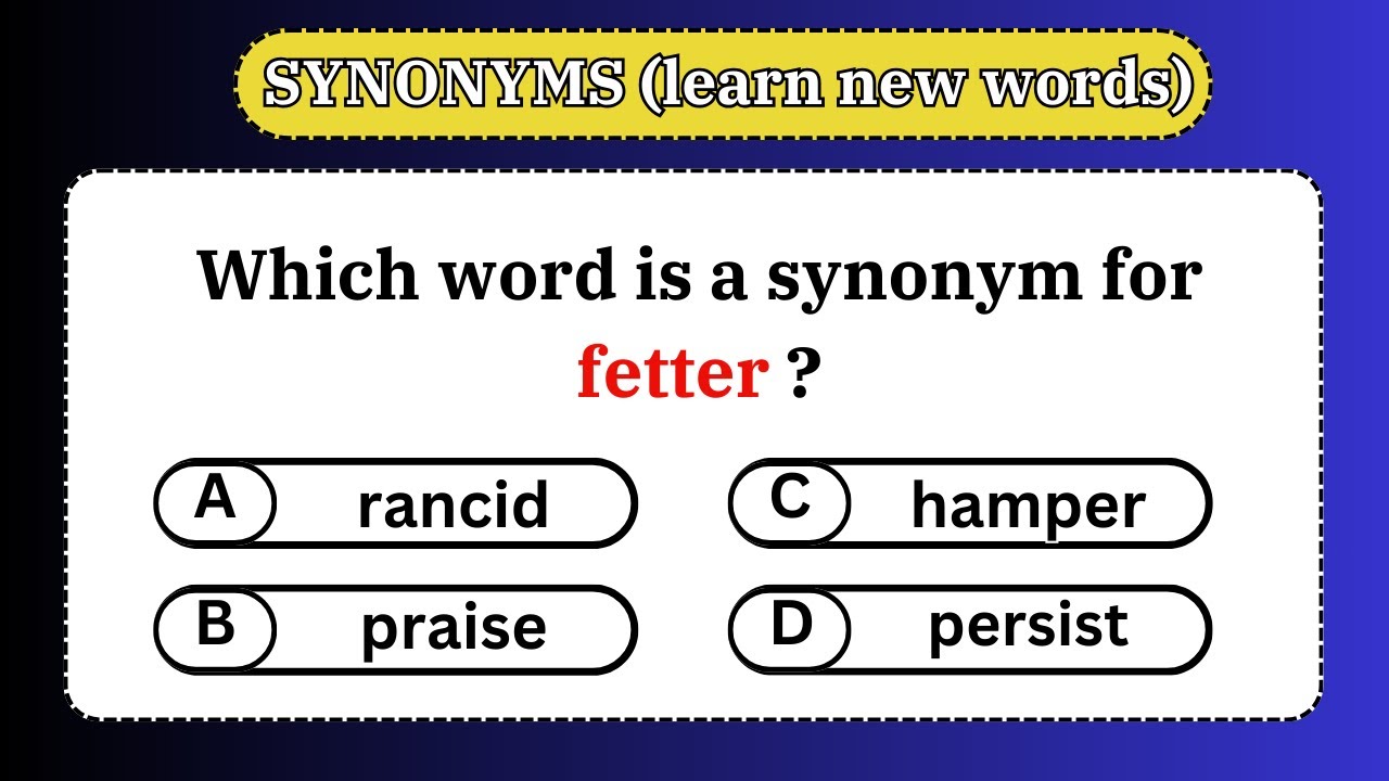 Synonym Showdown:Choosing the perfect word match #englishgrammar #englishquizmatrix