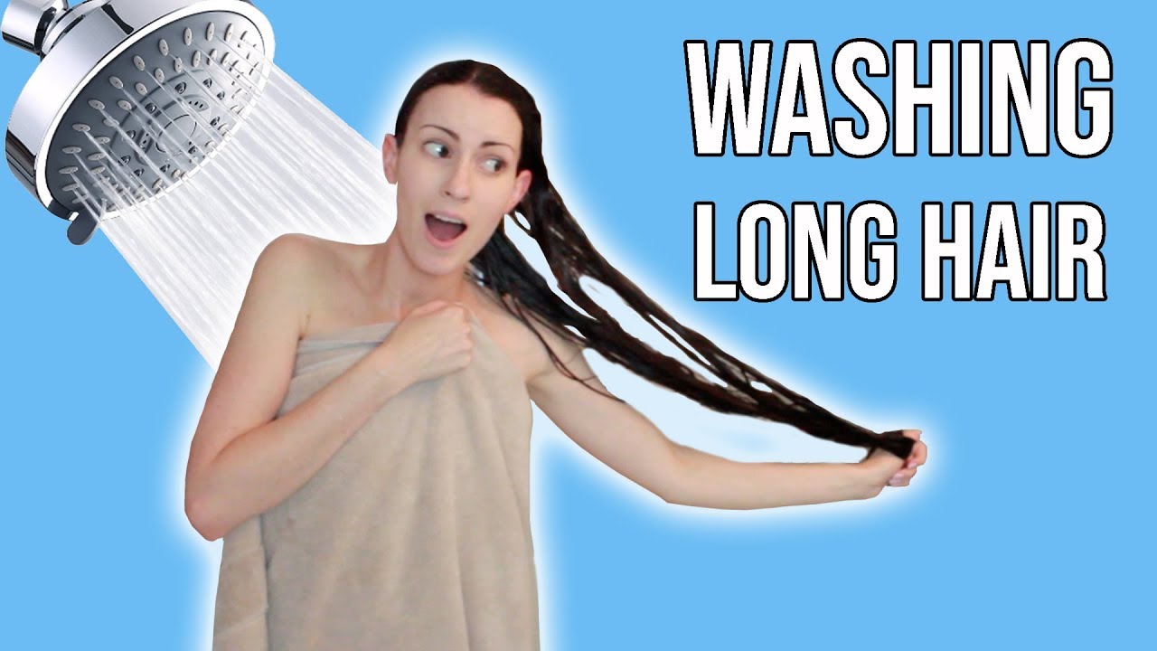 Washing and Brushing Super Long Hair