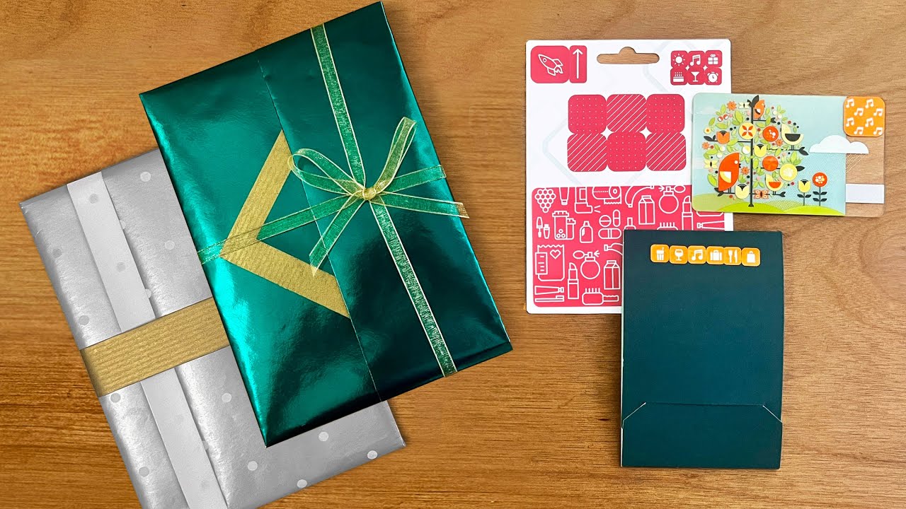Gift Card Wrapping: plus making a greeting card using the same wrapping paper