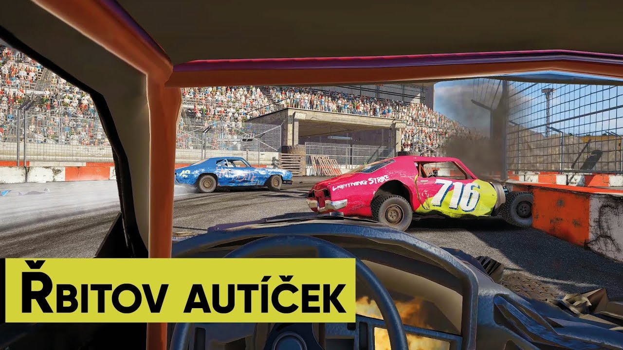 Hrajeme s Lůkem Wreckfest a tvoříme řbitov autíček