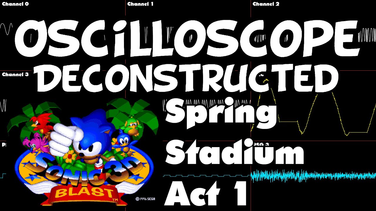 Sonic 3D Blast - Spring Stadium Zone Act 1 - Oscilloscope Deconstruction