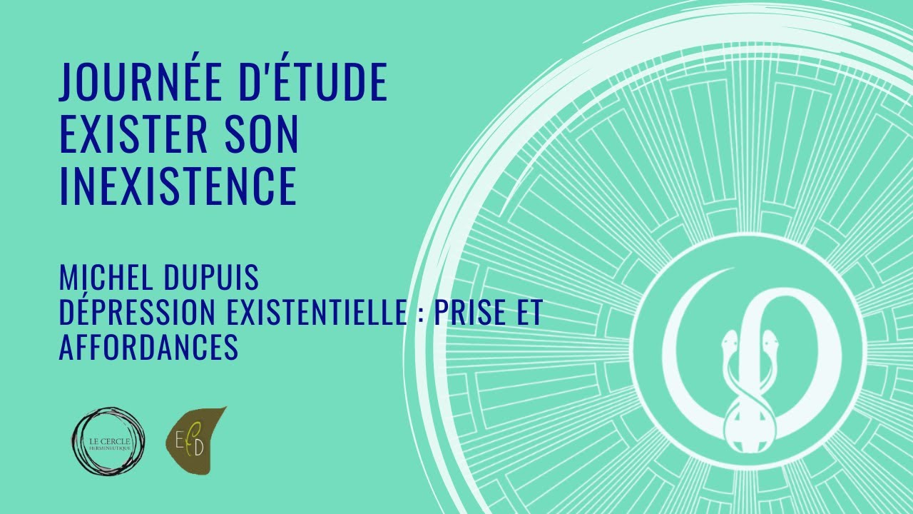 D&eacute;pression existentielle : prise et affordances
