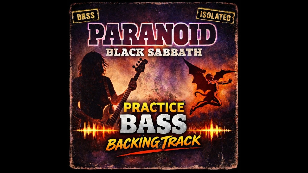 Black Sabbath - Paranoid Practice Bass backing track w click track