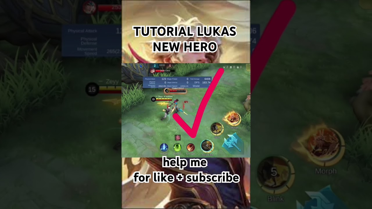 COMBO SKILL NEW HERO LUKAS MOBILE LEGENDS #mobilelegends #mlbb #mobilelegend #mobilelegendsbangbang