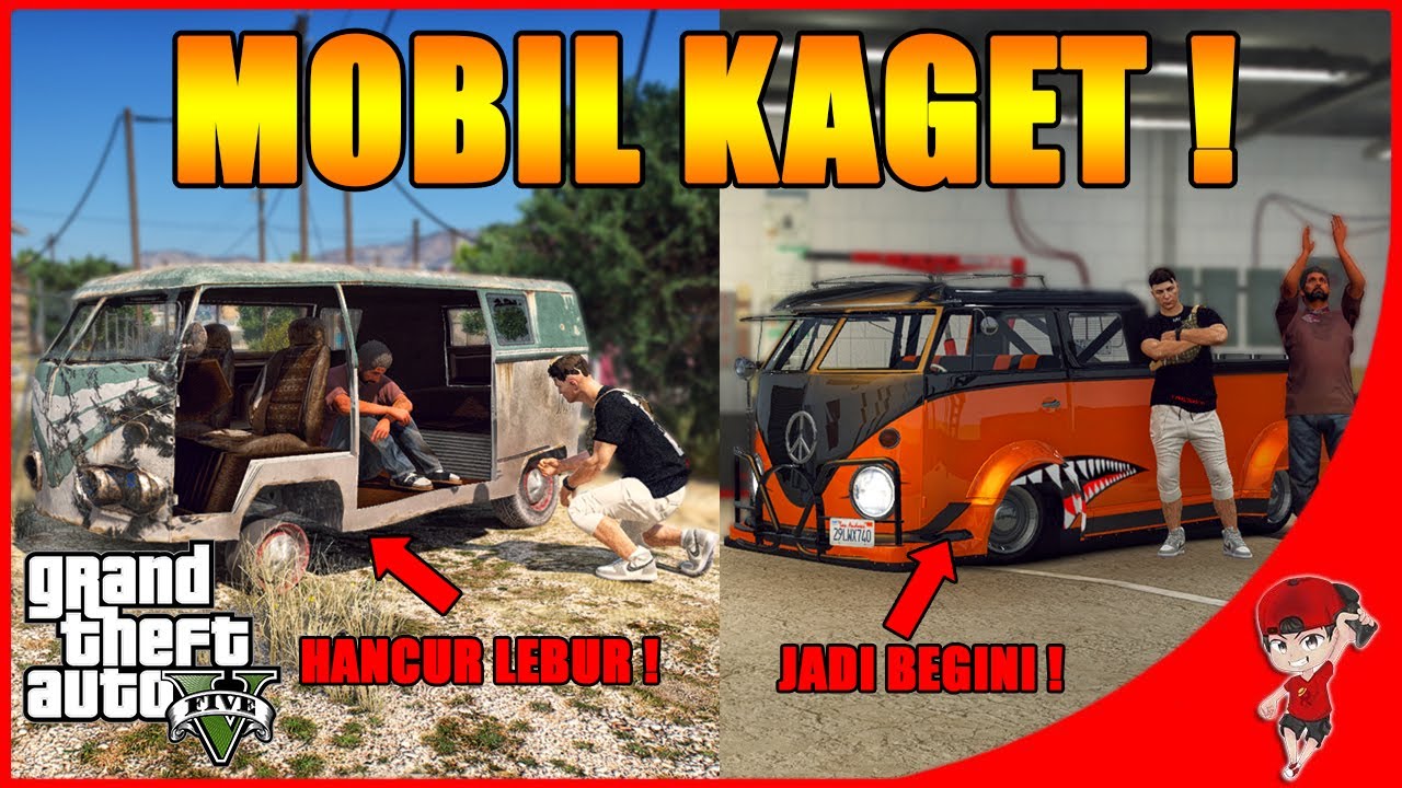 GTA V MOBIL KAGET (1) - DARI RONGSOK JADI MEWAH !!