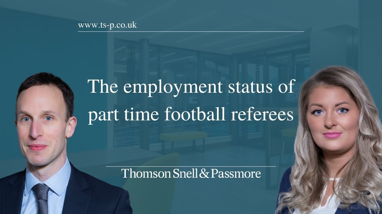 The employment status of part time football referees