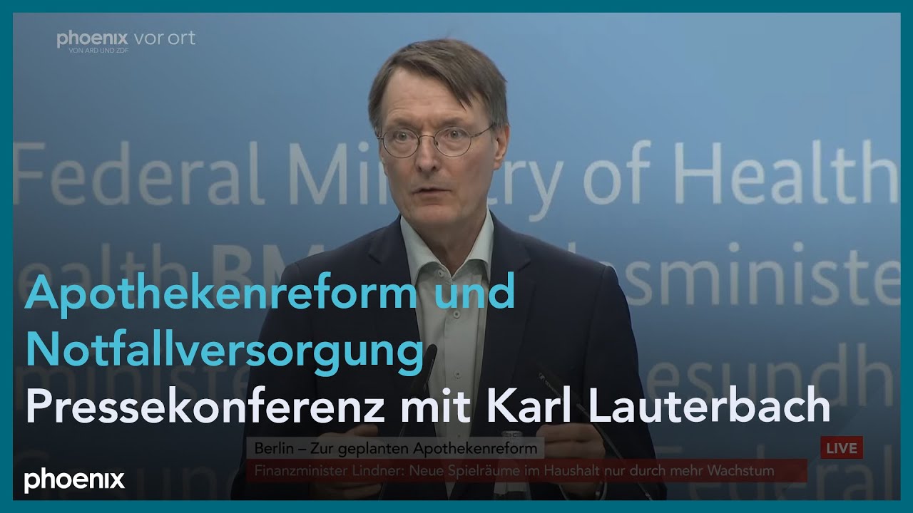 BPK: Bundesgesundheitsminister Karl Lauterbach zur Apothekenreform und Notfallversorgung