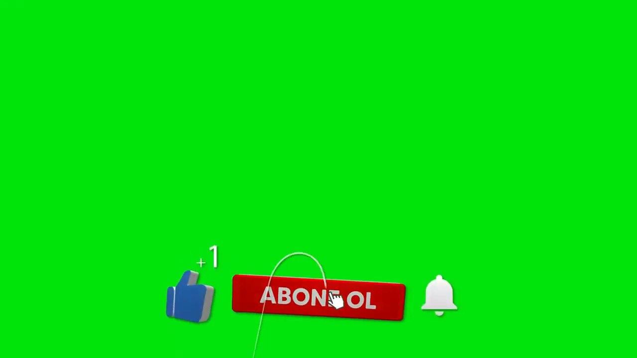 Abone Ol Like At Bildirimleri A&ccedil; Animasyonu Green Screen