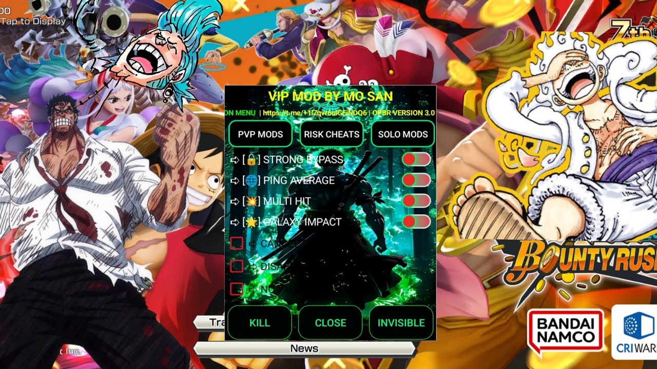 ONE PIECE BOUNTY RUSH VIP MOD MENU🔥