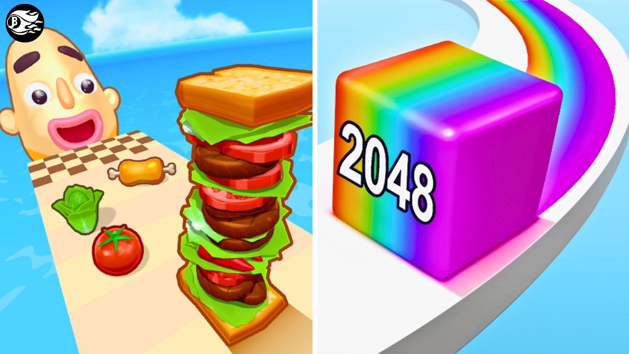 Jelly Run 2048 Vs Sandwich Runner | Walkthrough Max Gameplay