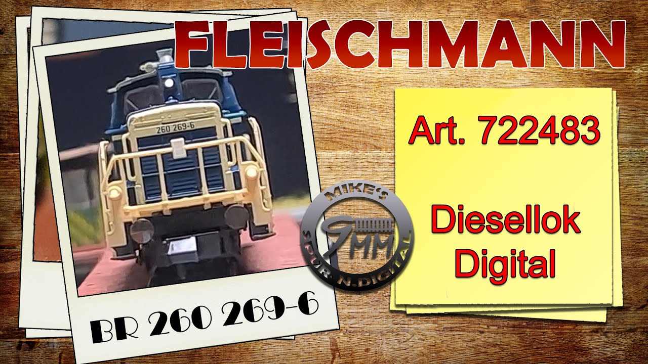 Spur-n Fleischmann 722483 Dieselllok BR 260 269-6 ozeanblau mit Decoder, Ep.IV