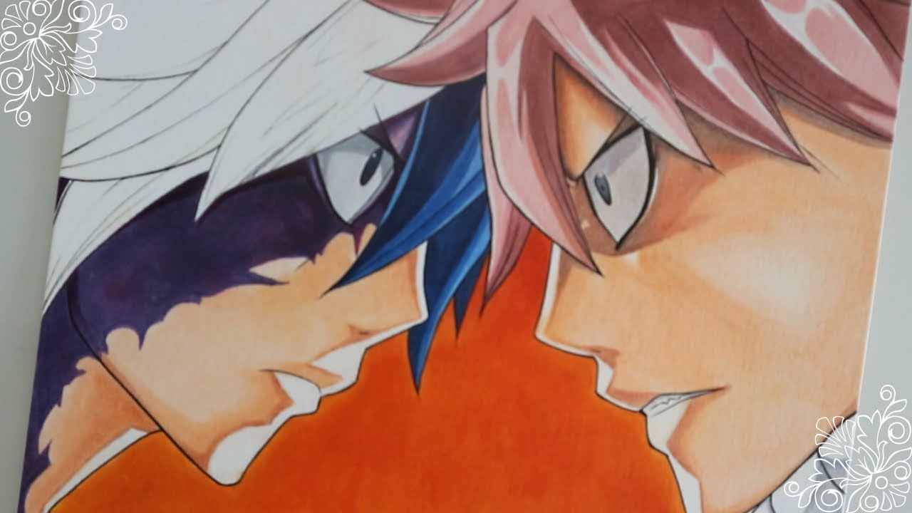Speed Drawing - Natsu VS Gray | Fairy Tail
