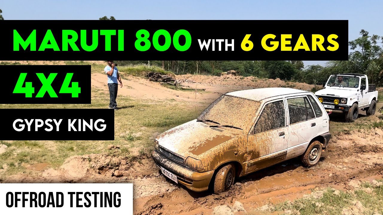 MARUTI 800 4x4 Gypsy Off Road testing | Modified Maruti 800