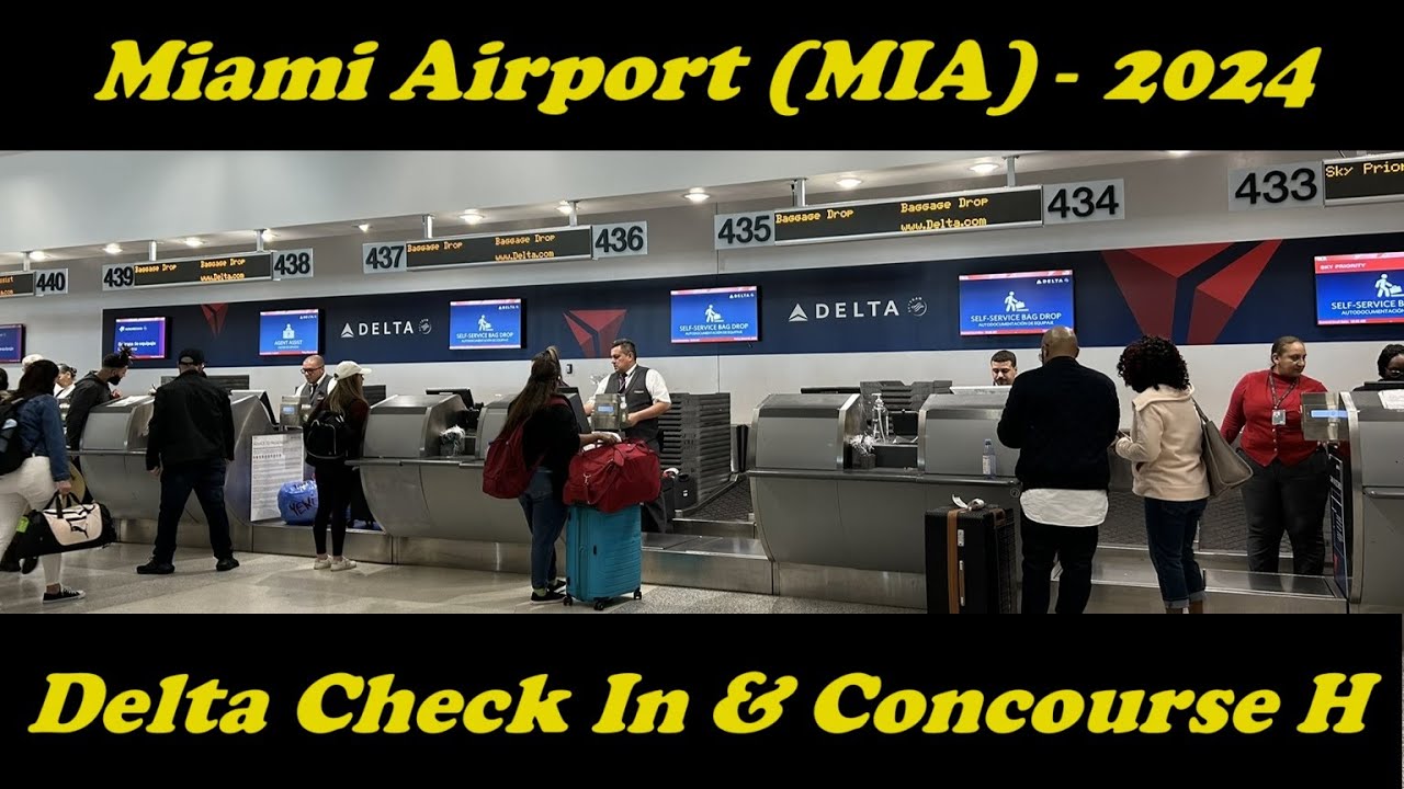 Miami Airport (MIA) - Delta Check In & Walk to Gate from Cruise Shuttle Drop Off