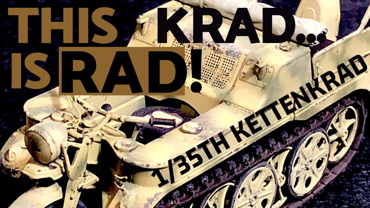 Tamiya 1/35 Kettenkraftrad and Figures | New Tool | (camo & chipping)