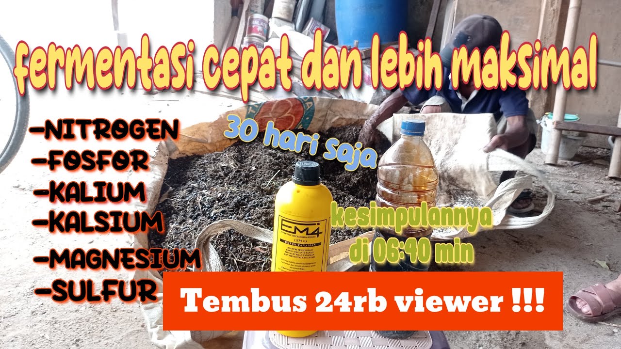 FERMENTASI PUPUK KANDANG CEPAT, dan memiliki banyak unsur hara yang membuat tanaman lebih subur