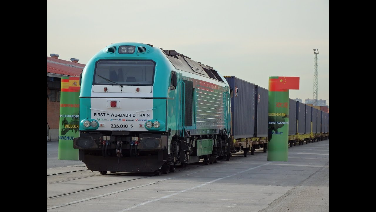 Llegada a Madrid-Abroñigal del primer tren de mercancías directo desde China