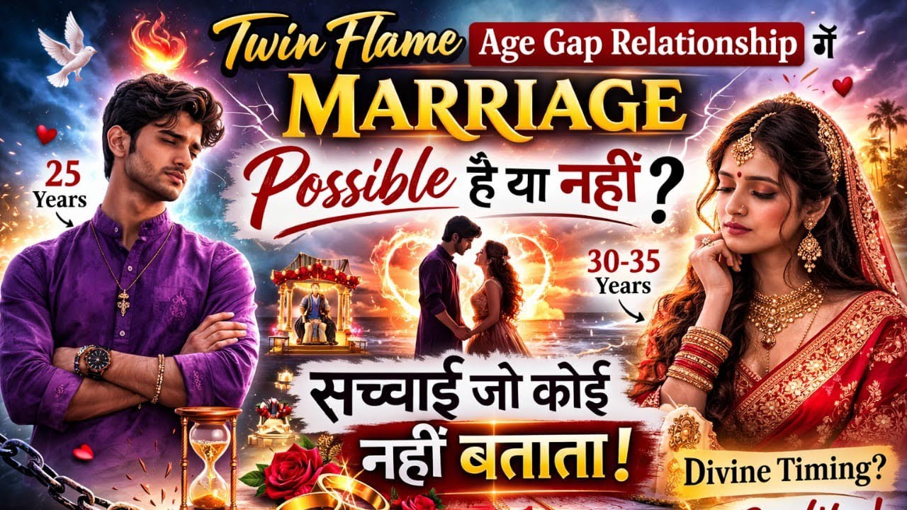 Twin Flame Age Gap Relationship में Marriage Possible है या नहीं? 💍 | DM 25 & DF 30-35 |😍🔥