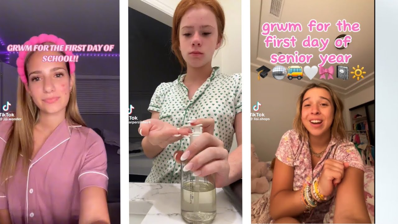 Grwm for the first day of school TikTok compilation |40 minutes| @ N A E 4 1 6🌷