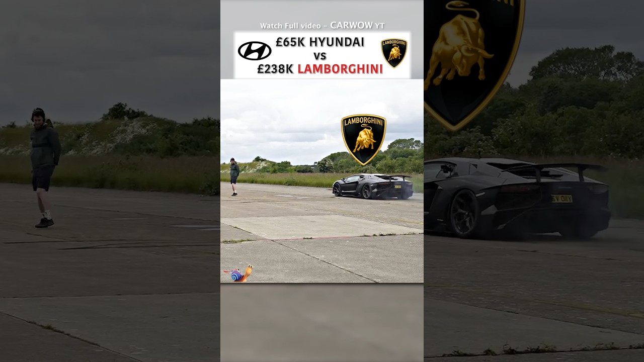 Hyundai за 65 000 фунтов стерлингов против Lamborghini за 238 000 фунтов стерлингов: гонка на ско...