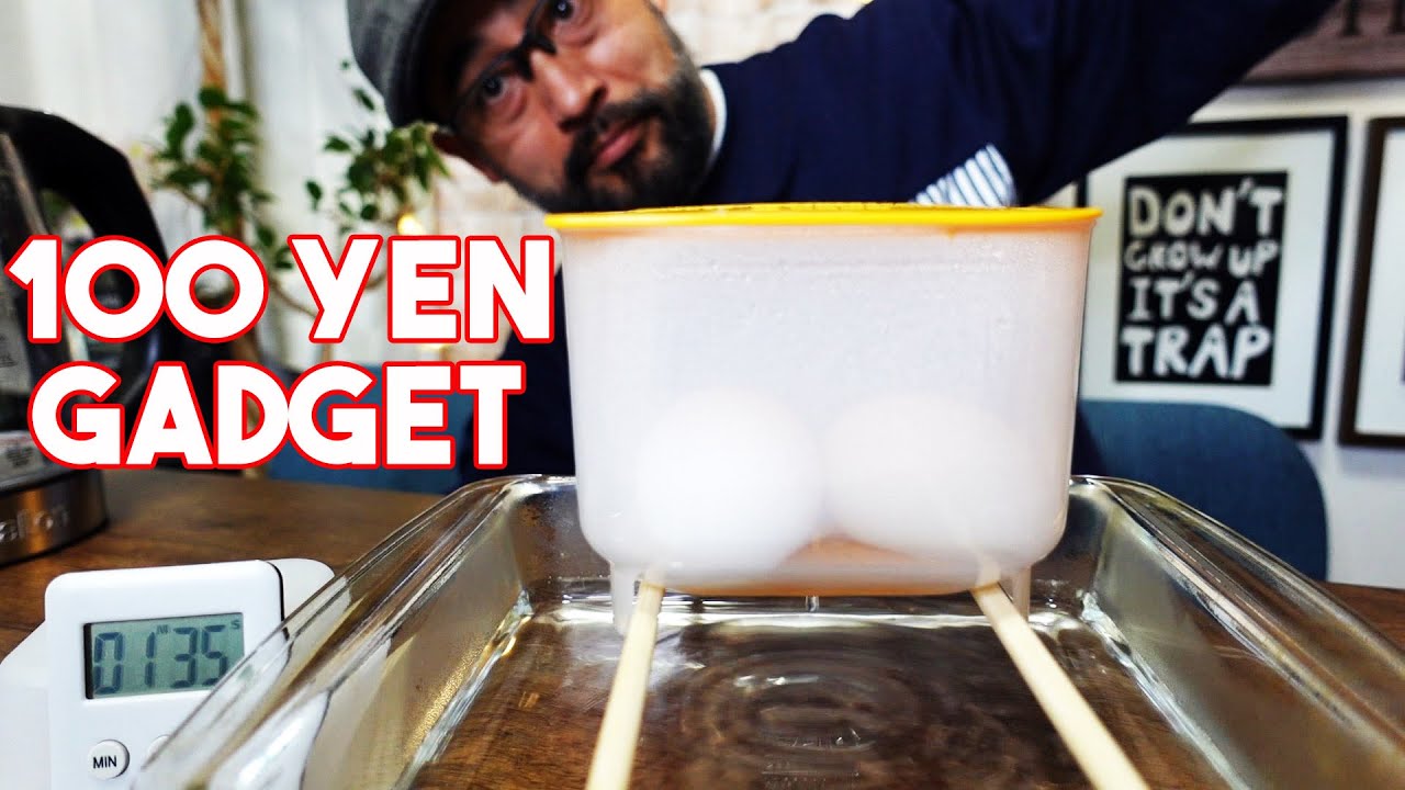 100 yen Gadget! Making Onsen Tamago at Home!