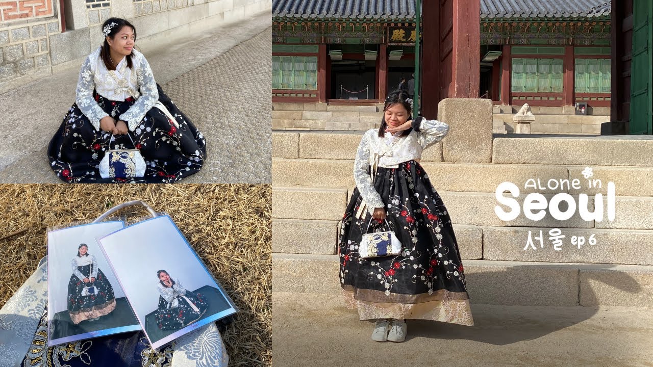 KOREA VLOG 🇰🇷 travelling solo p.6 — hanbok experience, gyeongbokgung  palace