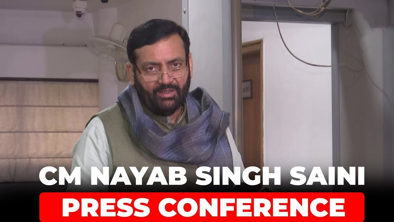 Haryana CM Nayab Singh Saini addresses press conference in Chandigarh | BJP