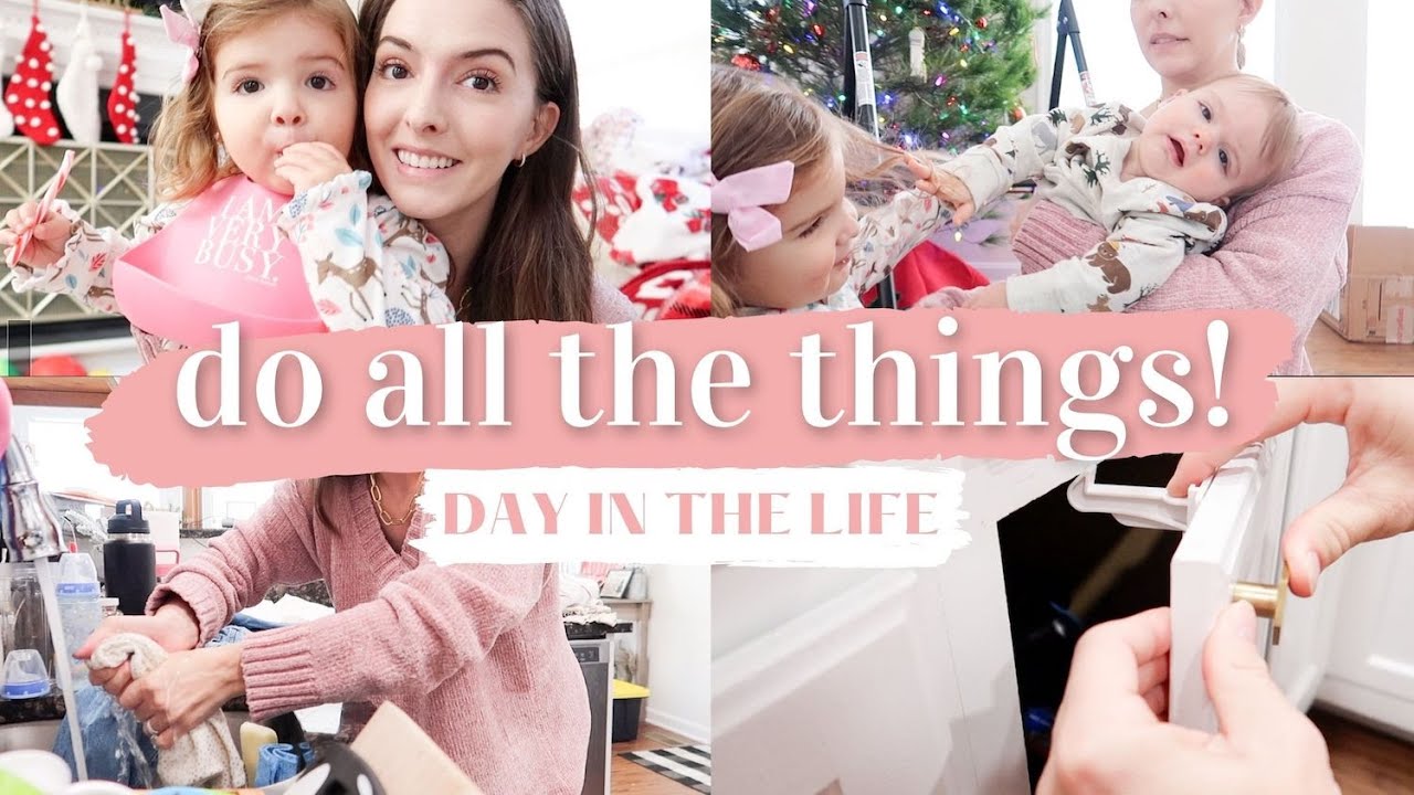 baby proofing, new kitchen hardware | PRODUCTIVE DAY IN THE LIFE WITH A BABY AND A TODDLER 👶🏼👧🏼💕🎄