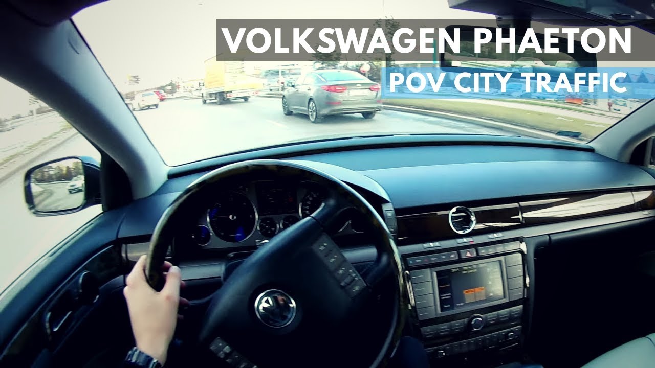 2008 VW Phaeton 3.0 TDI - POV City traffic (Szczecin) 60fps