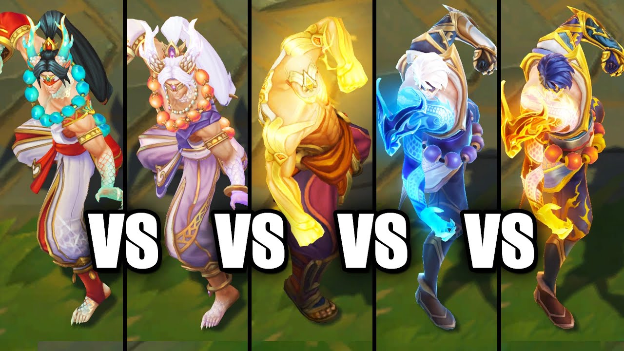 All Legendary Lee Sin Skins Comparison Storm Dragon God Fist Heavenscale Divine Mythic Chroma