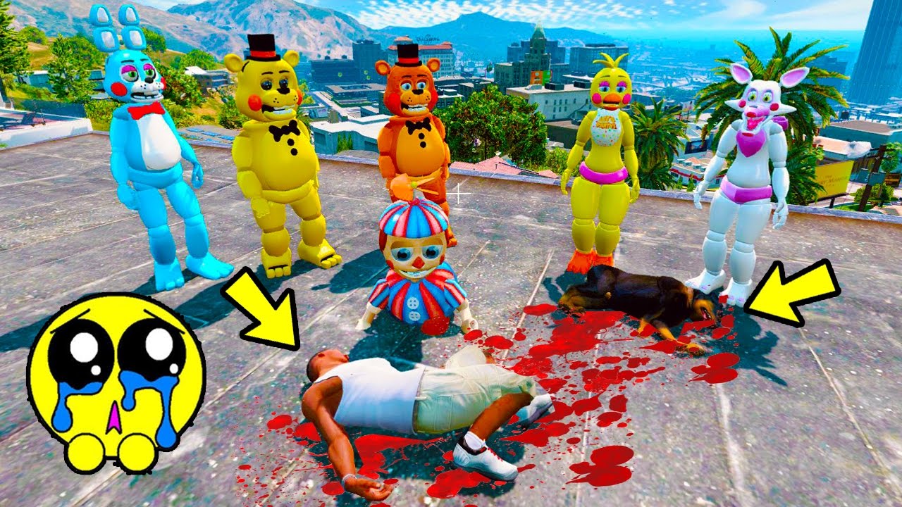 ANIMATRONICS QUEM FEZ ISSO COM FRANKLIN E CHOP? | GTA V Five Nights at Freddy's
