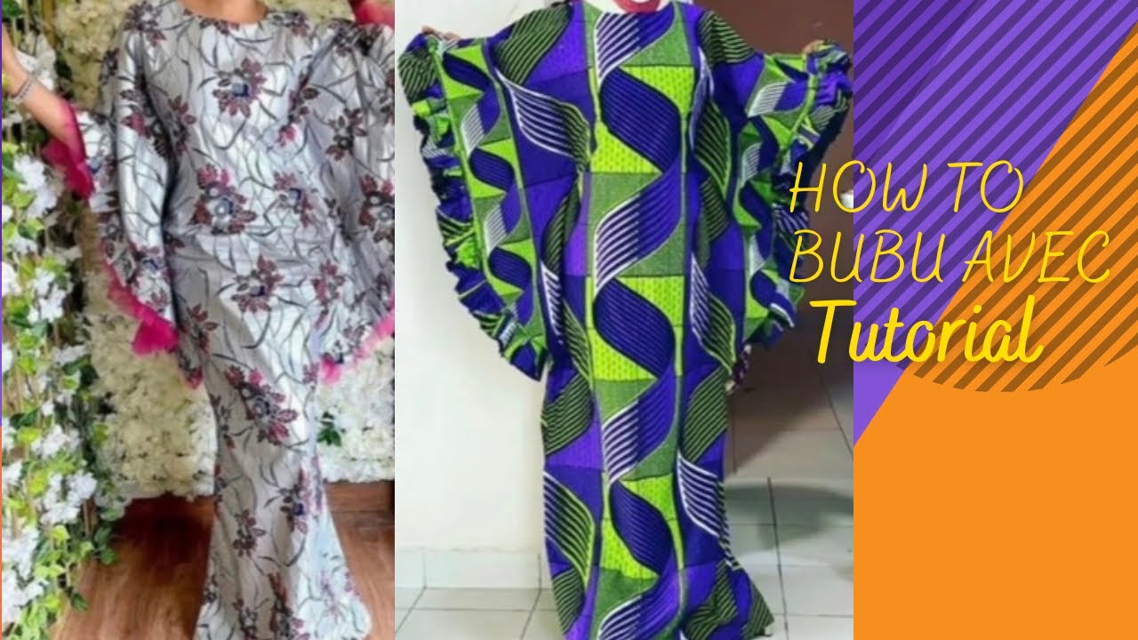 DIY ( How to) BUBU AVEC EFFET PAPILLON Couper etcoudre/sans patron/ facile #kaftanbubudress #kaftan