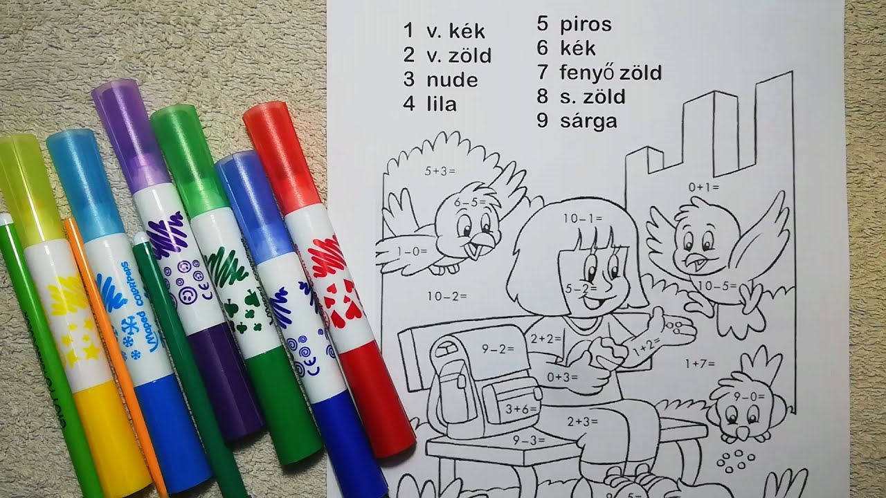 SUTTOGÓS, RÁGÓZÓS SZÁMOS SZÍNEZŐ SZÍNEZÉS FILCCEL - magyar ASMR /filc hangok, rágó és szájhangok/