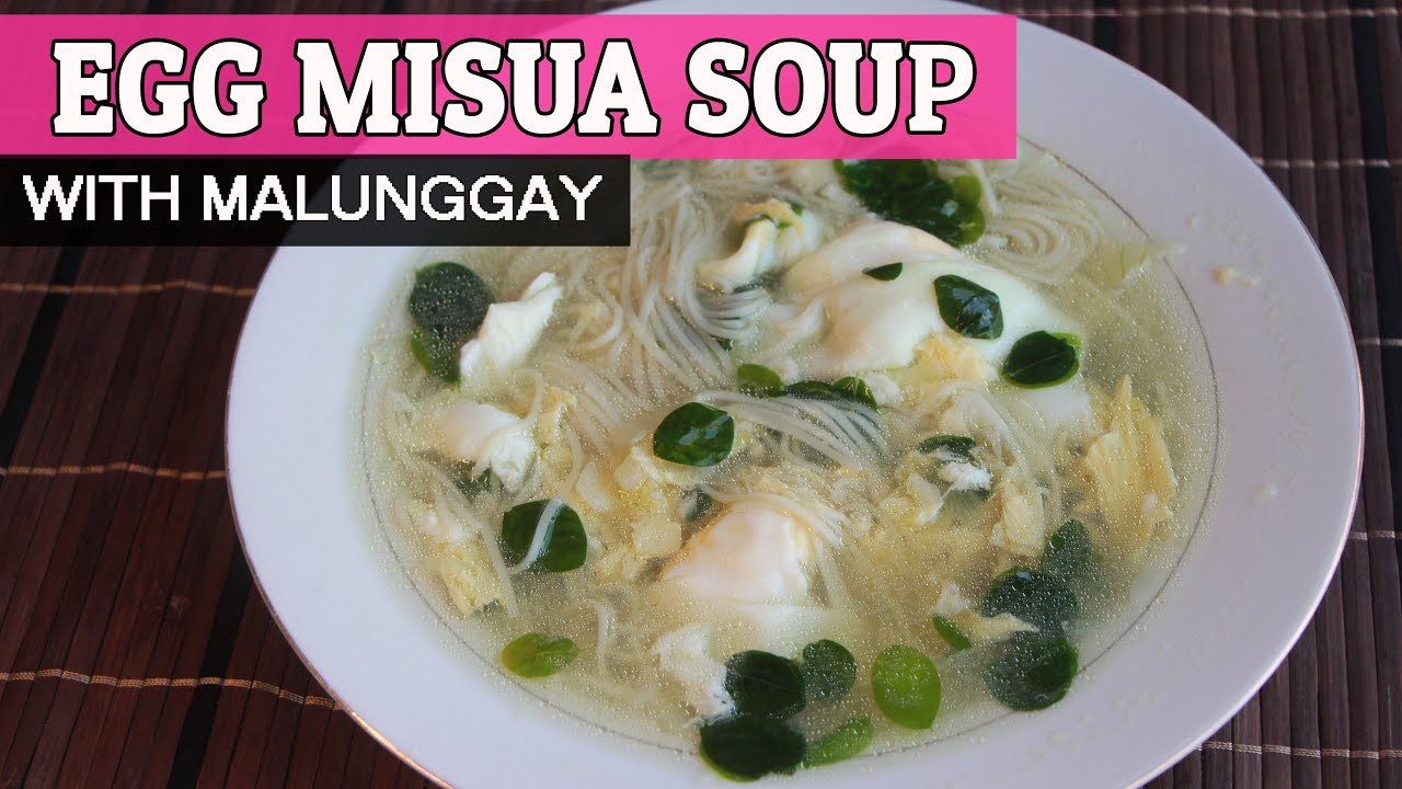 EGG MISUA SOUP | ITLOG AT MISUA WITH MALUNGGAY LEAVES | HUNGRY MOM COOKING