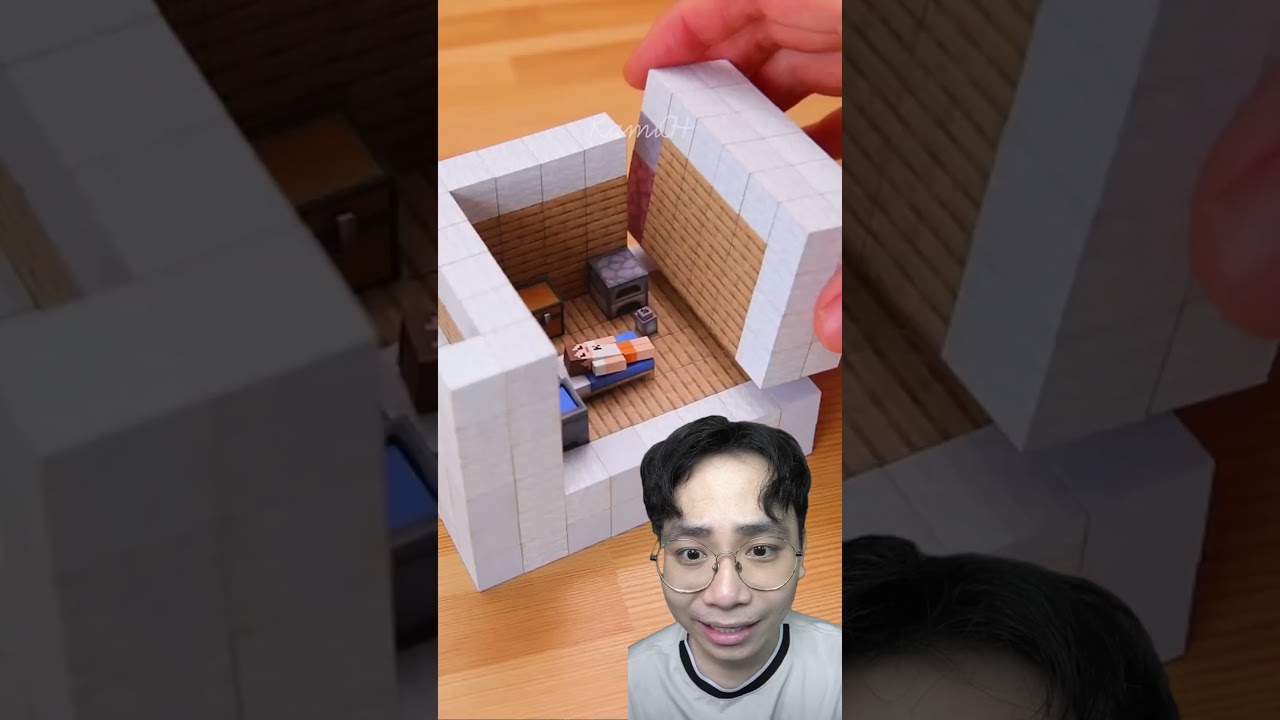 Xây nhà Minecraft hình con gà