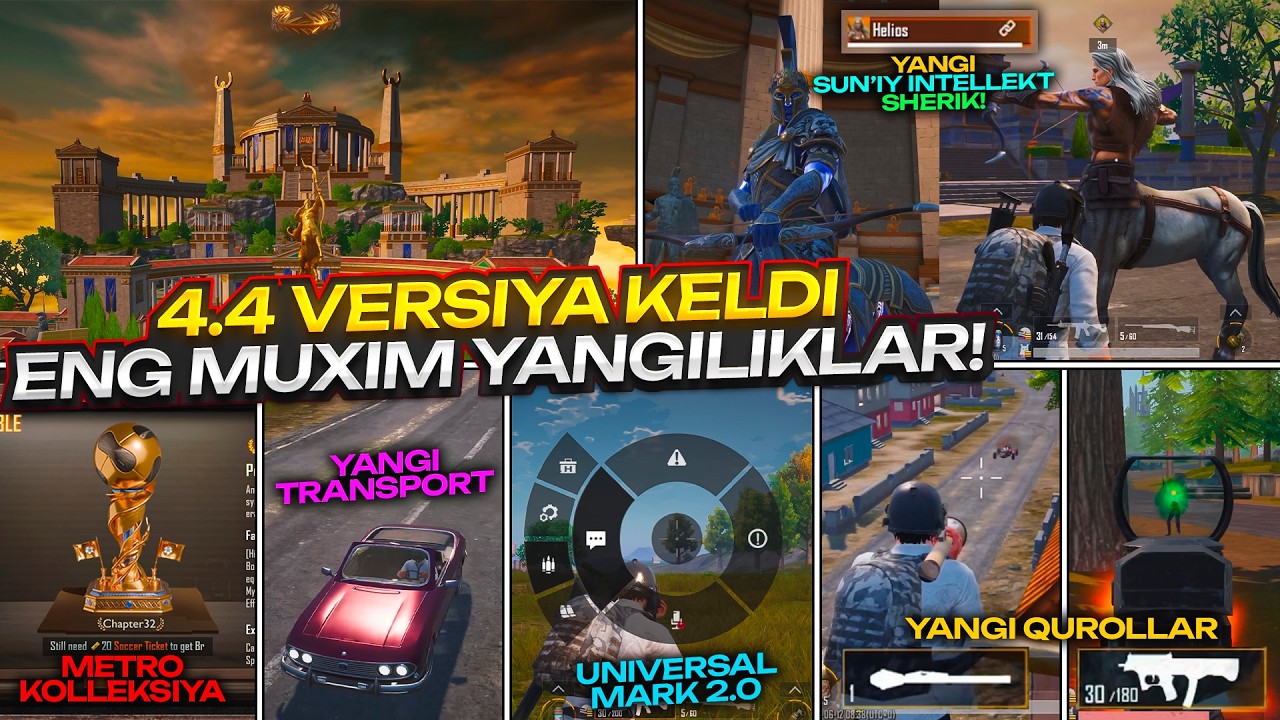 4.4 versiya KELDI! 🤩 BARCHA YANGILIKLAR - METRO va KLASSIKADAGI O'ZGARISHLAR! PUBG MOBILE
